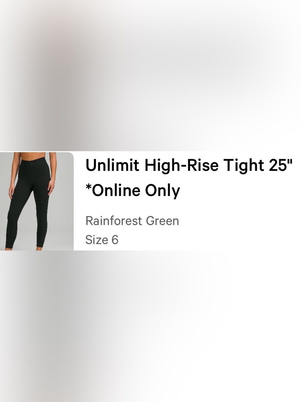 lululemon athletica Unlimit High-Rise Tight 25" in Rainforest Green